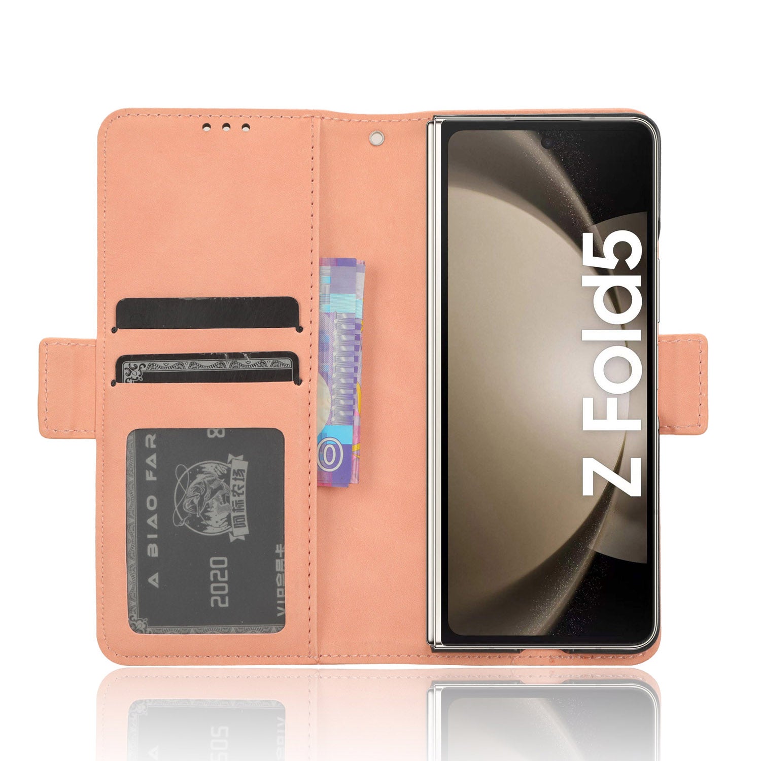 For Samsung Galaxy Z Fold5 5G Multiple Card Slot Phone Case PU Leather PC Wallet Stand Cover with Pen Holder For Samsung Galaxy Z Fold5 5G Multiple Card Slot Phone Case PU Leather PC Wallet Stand Cover with Pen Holder